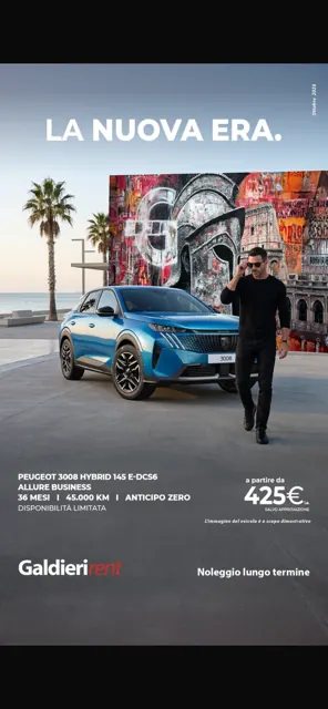 PEUGEOT 3008 HYBRID 145 E-DCS6 a noleggio